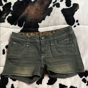Rock Revival Olive Green Women's Shorts